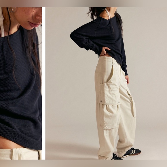 NWOT Free People We The Free Jess Long Sleeve - black - Large, XL - Picture 5 of 11